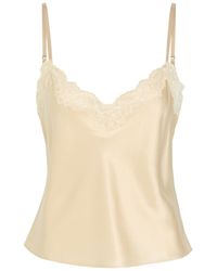 Reformation - Teddy V-Neck Silk Slip Top - Lyst