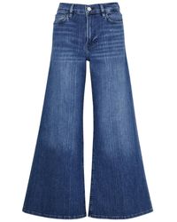 FRAME - Le Palazzo Crop Wide-Leg Jeans - Lyst