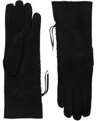 Agnelle - Mia Lace-Up Shearling Gloves - Lyst