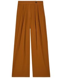Dries Van Noten - Pamplona Wide-Leg Stretch-Cotton Poplin Trousers - Lyst