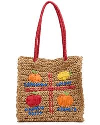 Damson Madder - Fruity Raffia Tote Bag - Lyst