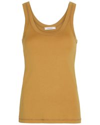 Lemaire - Ribbed Cotton Tank Top - Lyst