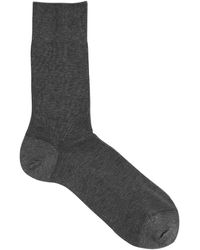 FALKE - Fine Shadow Ribbed Cotton-blend Socks - Lyst