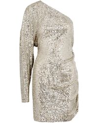 In the mood for love - Alexandra One-Shoulder Sequin Mini Dress - Lyst