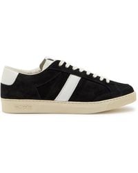 Tom Ford - Panelled Leather And Suede Sneakers - Lyst