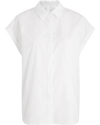 Matteau - Relaxed Sleeveless Cotton-Poplin Shirt - Lyst