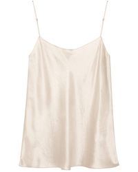 Vince - Ivory Hammered Satin Top - Lyst