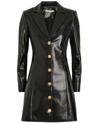 black long sleeve high neck mini dress Black Sheer High-Neck Bubble Dress