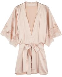 Fleur Of England - Signature Silk-Blend Robe - Lyst