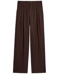 Vince - Pleated Wide-Leg Woven Trousers - Lyst