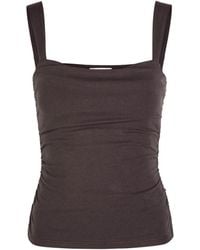 Reformation - Trish Ruched Stretch-Cotton Top - Lyst