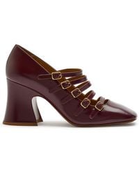 Chloé - Janis 80 Multi-Strap Leather Pumps - Lyst