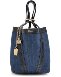Chloé - Spin Mini Denim Tote - Lyst