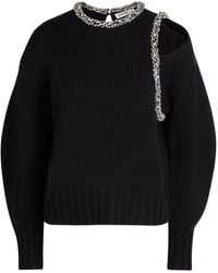 Jonathan Simkhai - Monroe Crystal-Embellished Wool-Blend Jumper - Lyst