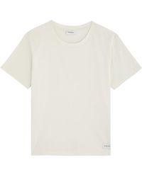 Saint Laurent - Logo Cotton-Blend T-Shirt - Lyst