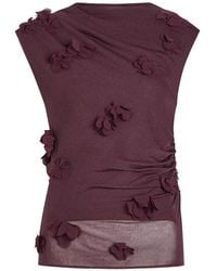 Jonathan Simkhai - Tessa Floral-Appliquéd Fine-Knit Top - Lyst