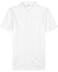 Sunspel - Riviera Cotton-Mesh Polo Shirt - Lyst