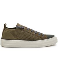 Brunello Cucinelli - Stud Knit Sneakers - Lyst