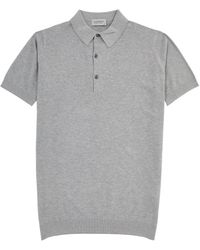 John Smedley - Roth Piqué Cotton Polo Shirt - Lyst