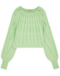 Free People - Sandre Cable-knit Jumper - Lyst