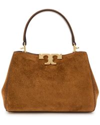 Tory Burch - Eleanor Mini T-Logo Suede Top Handle Bag - Lyst