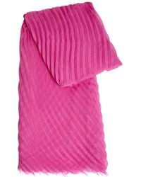Issey Miyake - Pleated Fine-Knit Scarf - Lyst