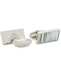 Paul Smith - Signature Stripe Mother Of Pearl Cufflinks - Lyst