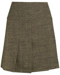 Our Legacy - Girdle Pleated Linen And Silk-Blend Mini Skirt - Lyst