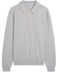 Les Deux - Ben Melange Cotton-Blend Polo Jumper - Lyst