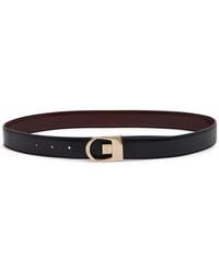 Saint Laurent - Reversible Logo-Engraved Leather Belt - Lyst