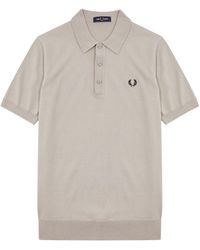 Fred Perry - Logo Wool-blend Polo Shirt - Lyst