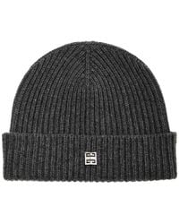 Givenchy - Ribbed Logo Wool-blend Beanie - Lyst