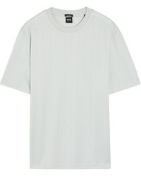BOSS - Textured-Knit Cotton T-Shirt - Lyst