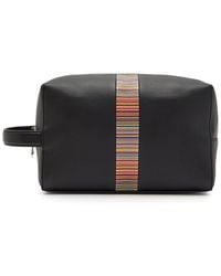 Paul Smith - Signature Striped Grained Leather Wash Bag - Lyst
