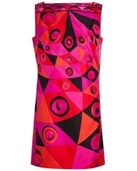 PUCCI - Printed Silk-Twill Mini Dress - Lyst