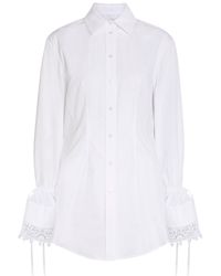Erdem - Lace-Trimmed Cotton-Poplin Shirt - Lyst