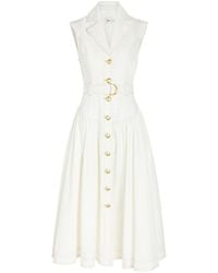 Aje. - Lilianna Belted Denim Midi Shirt Dress - Lyst