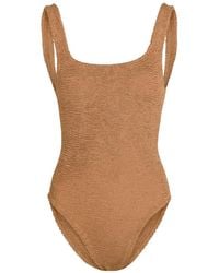 Hunza G - Coverage Square-Neck Crinkle Swimsuit - Lyst