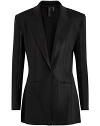 Norma Kamali - Coated Stretch-Jersey Blazer - Lyst