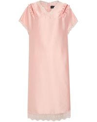 Simone Rocha - Lace-Trim Satin Midi Dress - Lyst