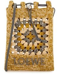 Loewe - X Paula's Ibiza Raffia Cross-Body Pouch - Lyst