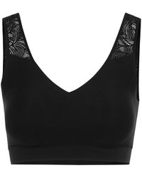 Chantelle - Soft Stretch Lace-Trimmed Bralette - Lyst