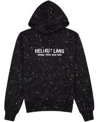 Helmut Lang - Outer Space Printed Hooded Cotton Sweatshirt - Lyst