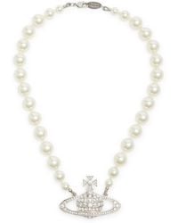 Vivienne Westwood - Bas Relief Orb Faux Pearl Choker - Lyst