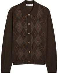 Our Legacy - Argyle-Intarsia Wool Polo Shirt - Lyst