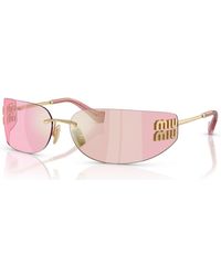 Miu Miu - Aube Wrap-Around Sunglasses - Lyst