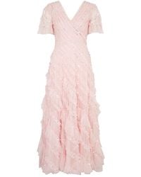 Needle & Thread - Spiral Sequin-embellished Tulle Gown - Lyst