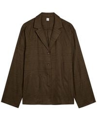 TOTEME - Monogram Flannel Pyjama Top - Lyst
