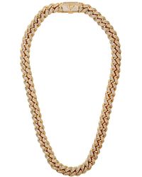 CERNUCCI - Iced Out Cuban 18Kt-Plated Necklace - Lyst