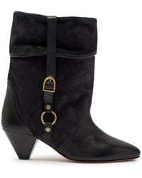 Isabel Marant - Darner Buckle Suede Mid-Calf Boots - Lyst